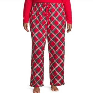 NWT Women's Elastic Waist Sleep Chic  Size‎ 1X Plus Flannel Pajama Pants